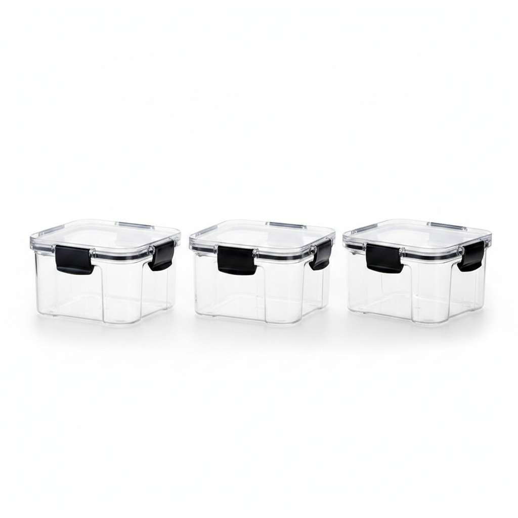 Food Grade Storage Containers - white background product mockup